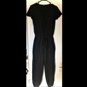 Romper cross v neck